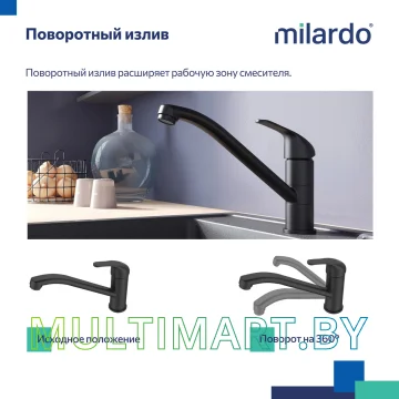 Смеситель Milardo Meal M02BLR0M05 картинка 5